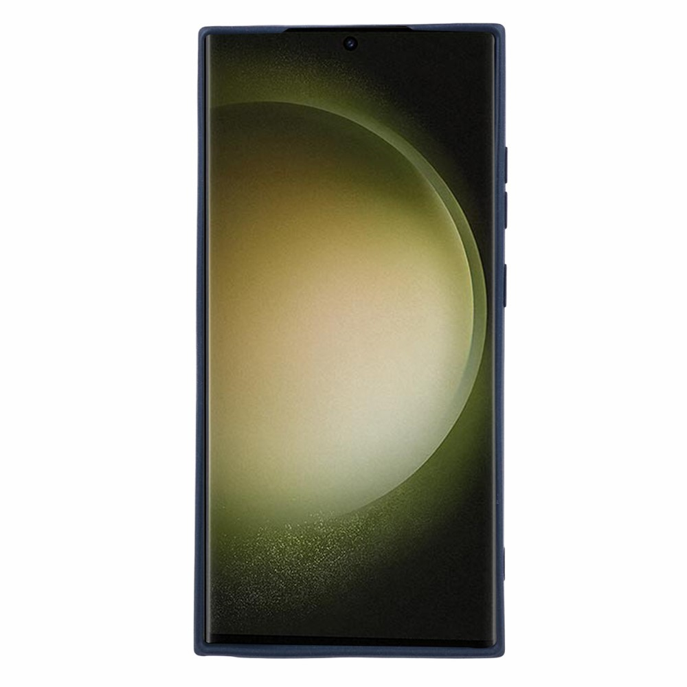 Samsung Galaxy S24 Ultra Gummi Case Hülle mit Kameraschutz - Dunkelblau