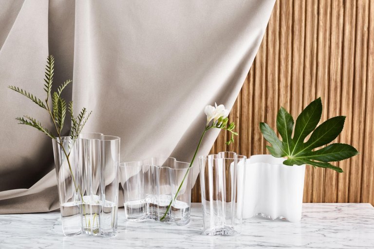 Iittala Alvar Aalto vaas 16cm linnen