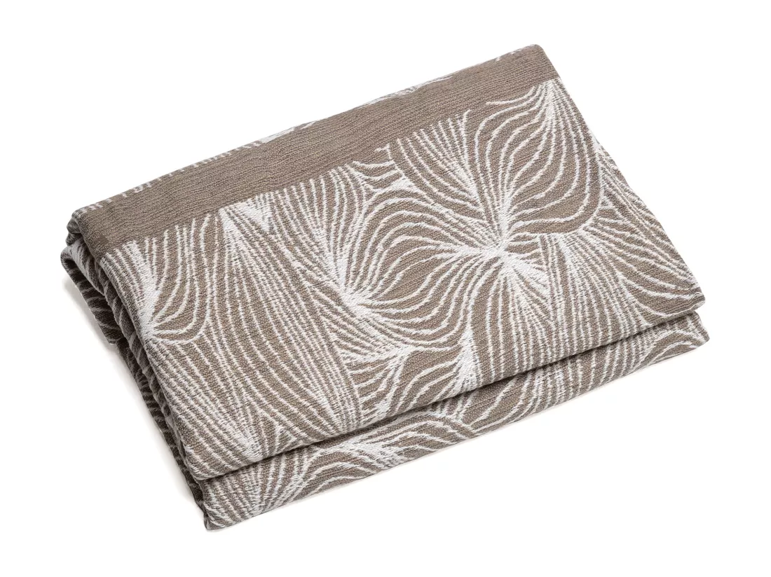 Couvre lit collection EMI pur coton 500 g/m² 260x240 cm marron praline