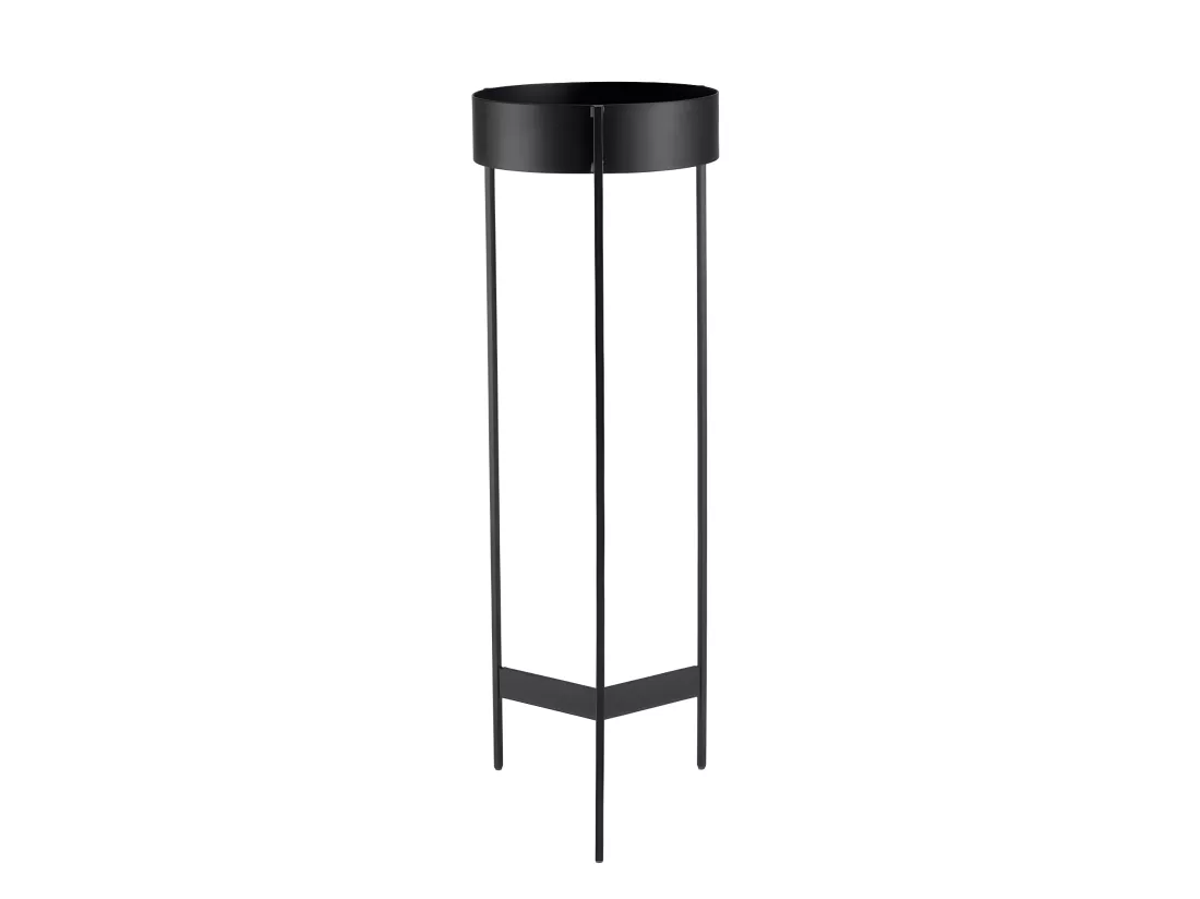DALY - Sellette ronde / porte plantes GM noire piètement métal