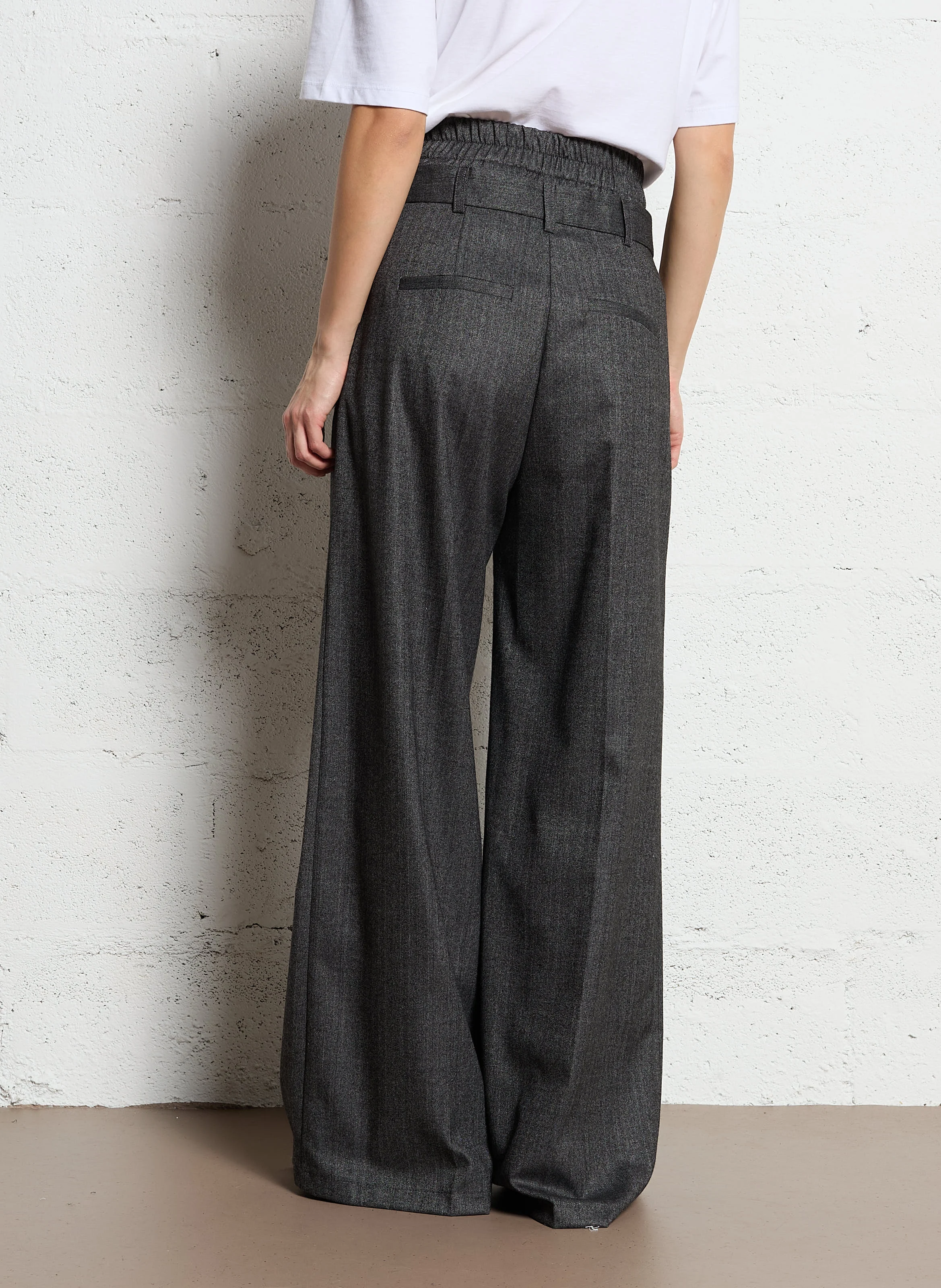 Pantalon palazzo | Gris