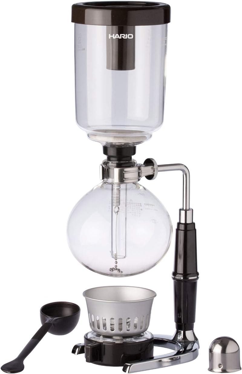 HARIO Kaffeezubereiter, Glas, 5 Tassen, schwarz,