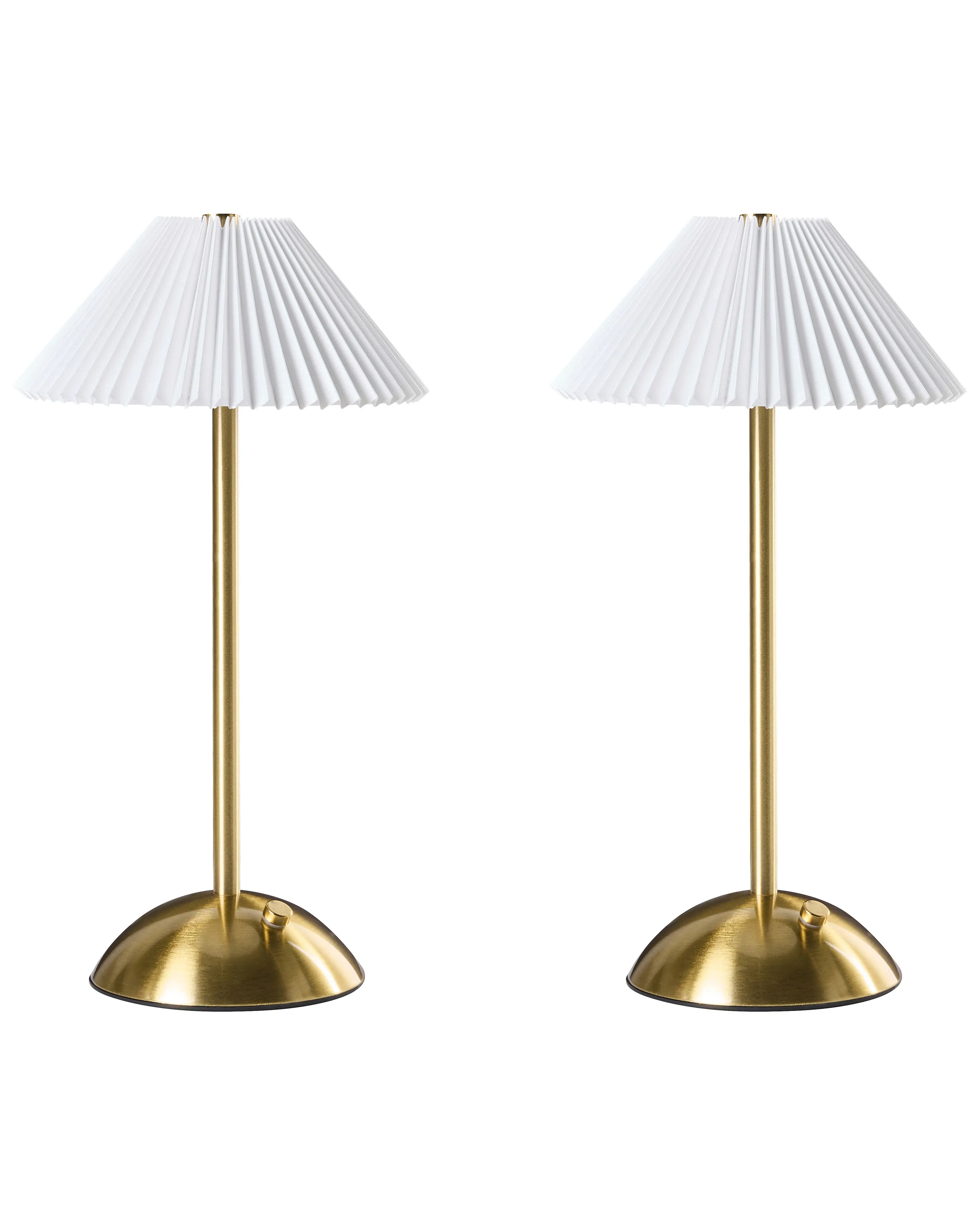 Set van 2 draadloze LED tafellampen RUBA met dimmer Metaal Goud