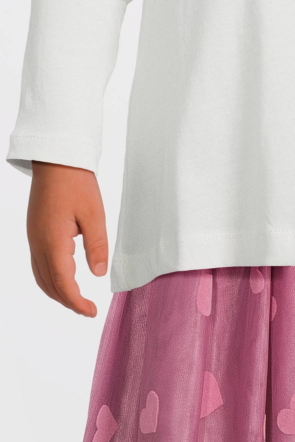 NAME IT longsleeve NMFVIOLET met printopdruk ecru