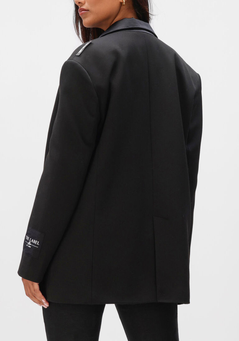 zwarte alix the label blazer ladies woven oversized mix blazer