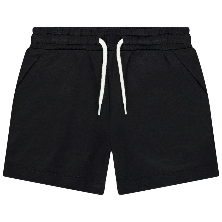 Short en molleton uni pour fille - Noir