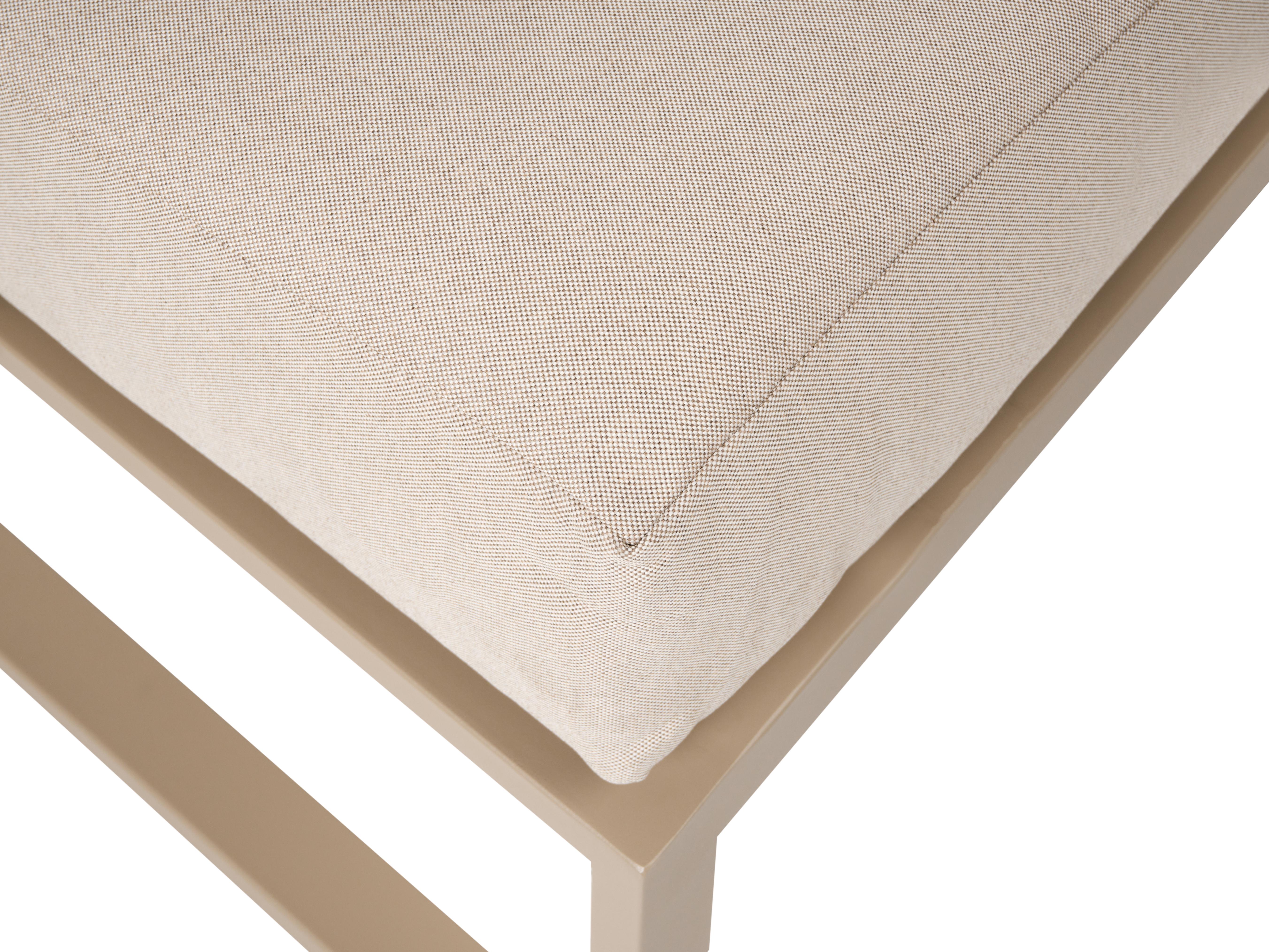 Loungeset met tafel en ottomaan 2-zits NOCI modulair Metaal Beige