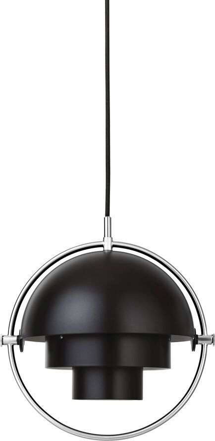 Gubi Muli-Lite Pendant, Small Chrome base black