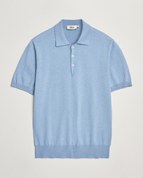 Altea Short Sleeve Cotton Polo Light Blue