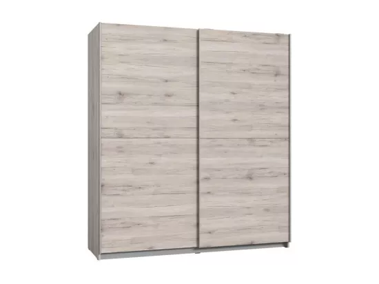 Armoire Chene Cendré Clair Contemporaine Chambre 2 Portes - L 170,3 cm ULOS