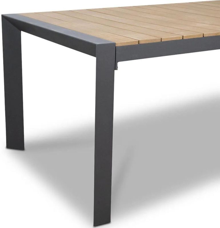 LUX - Cortona - Tuintafel - Natural - Aluminium + Polywood - 160cm