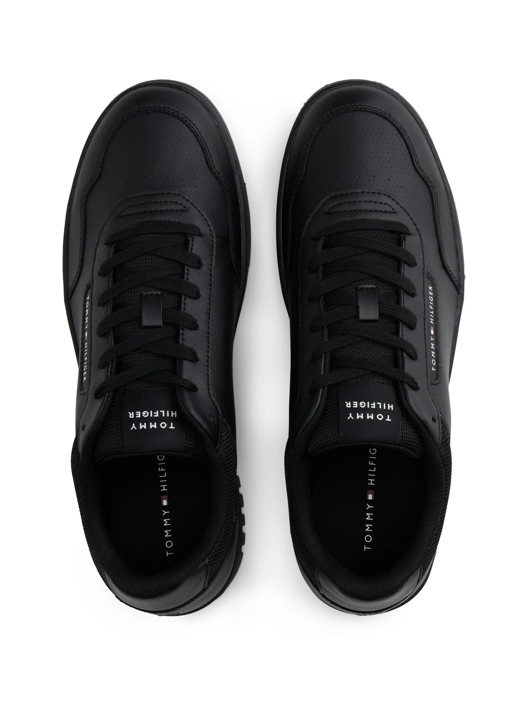 Zwart - Tommy Hilfiger Cleat Basketball Trainers With Leather