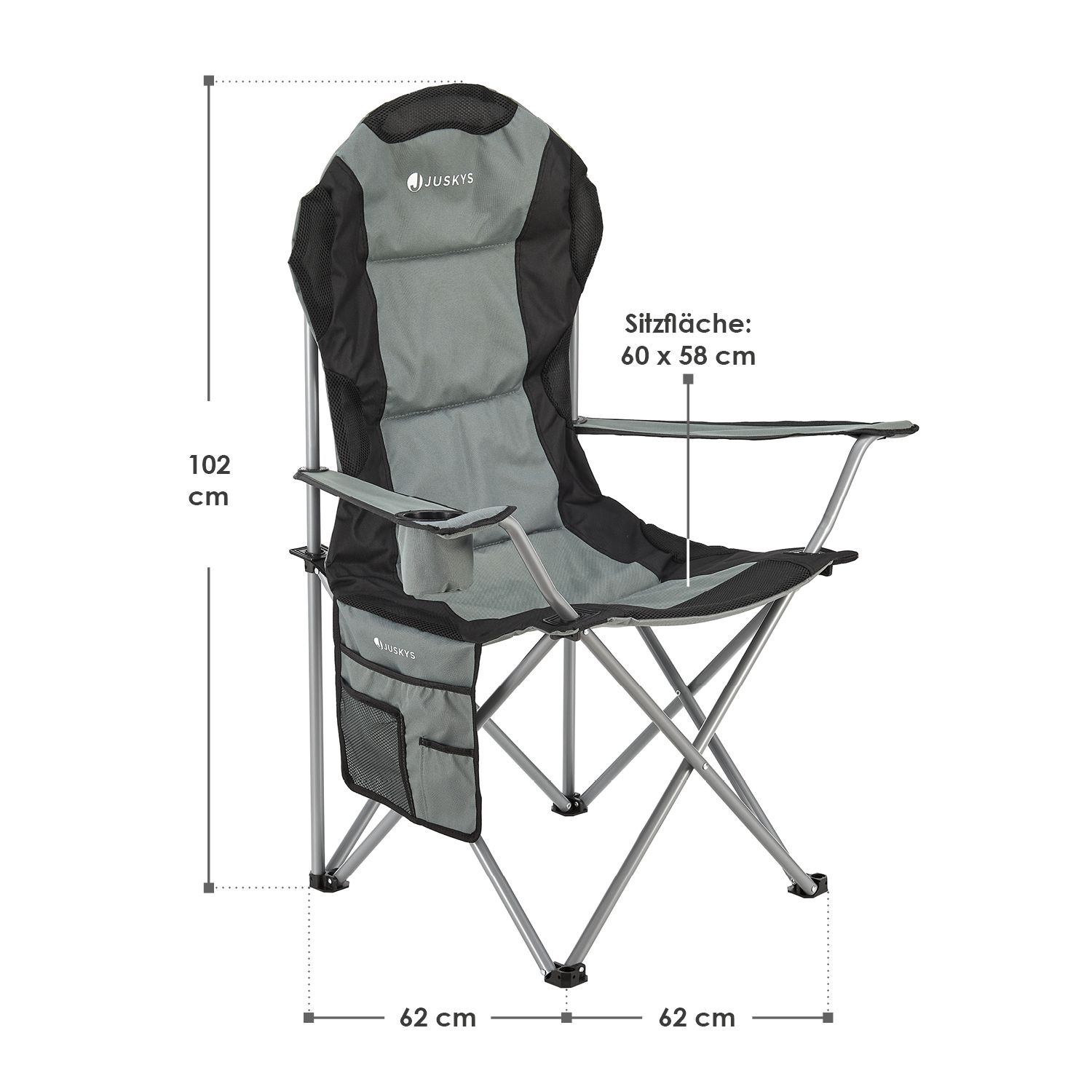 Juskys Lido vouwstoel - Grey