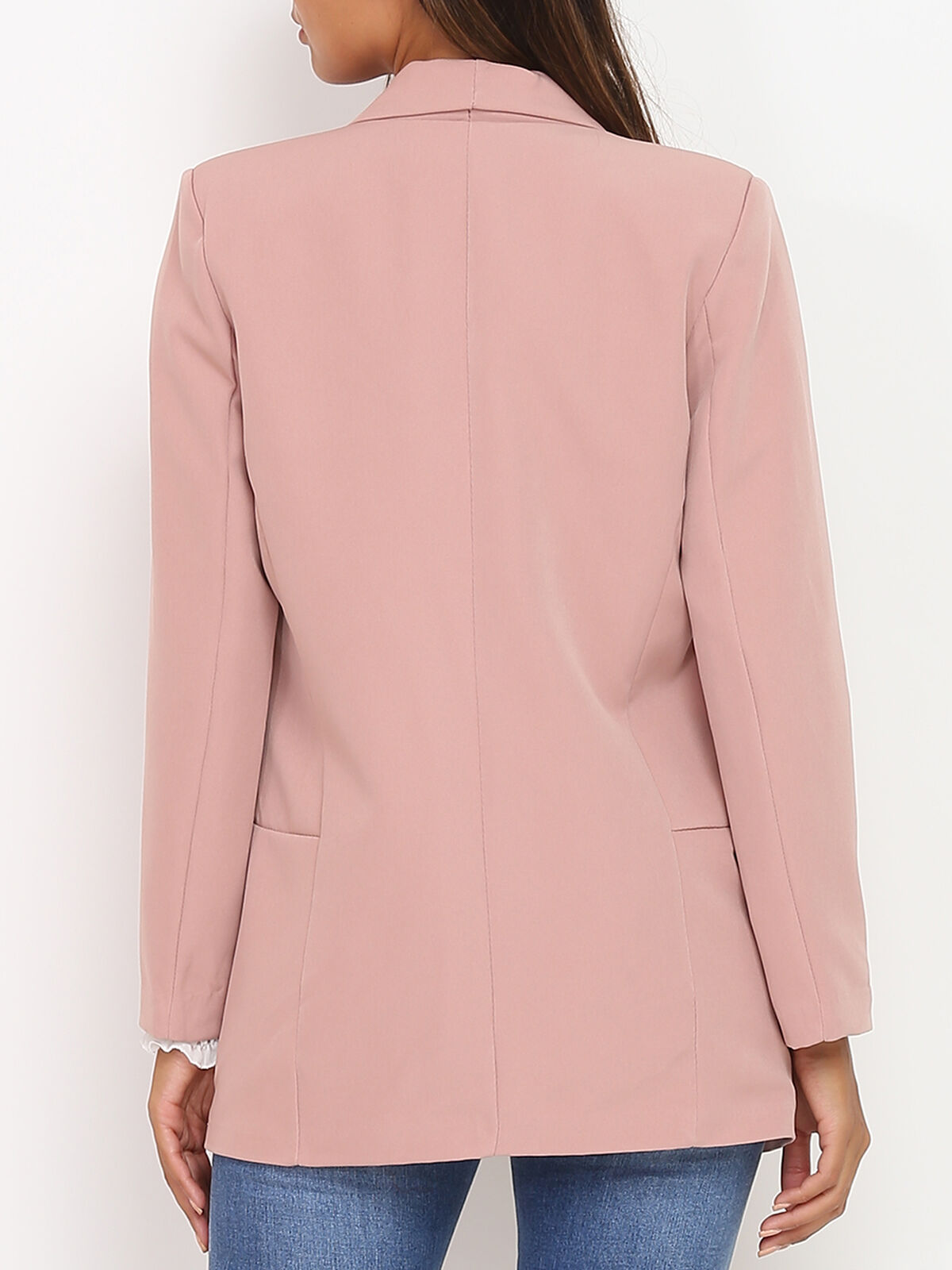 Blazer à col châle- Rose