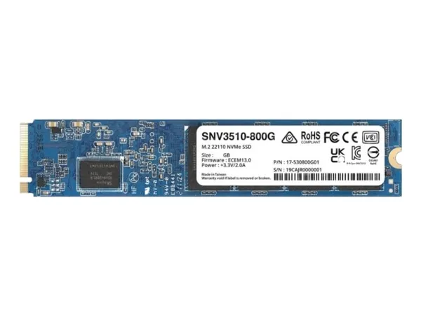 Synology SNV3510-400G - SSD - 400 GB - intern - M.2 22110 - PCIe 3.0 x4 (NVMe)