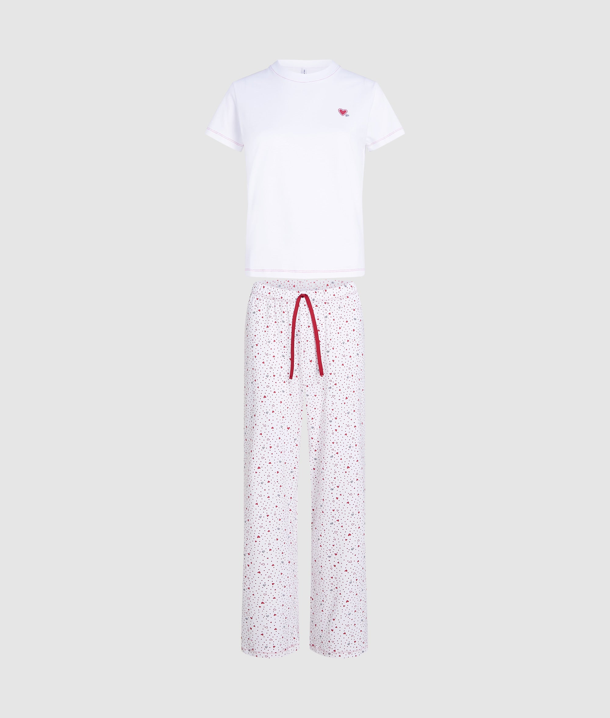Pyjamaset met hartjesprint