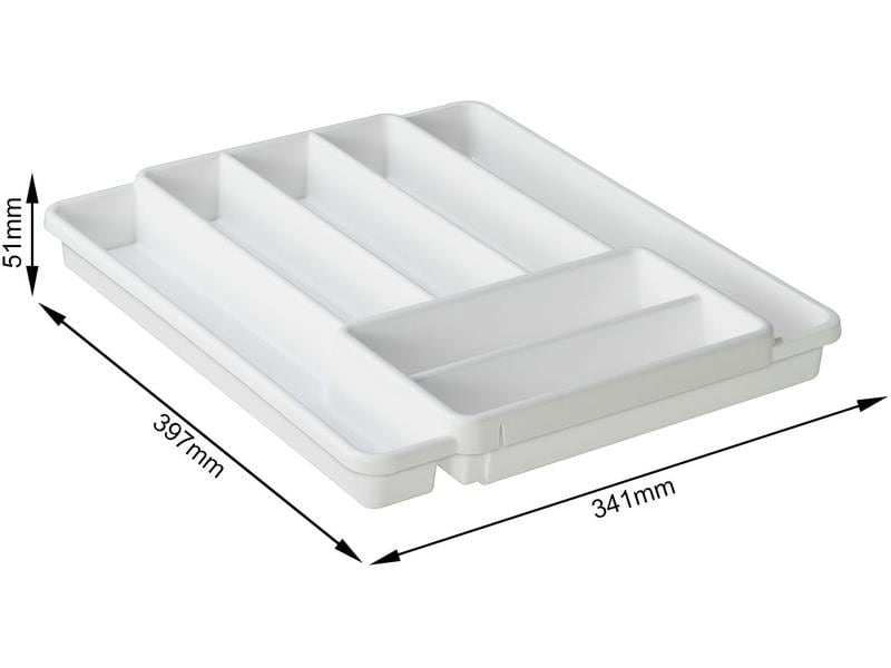 Rotho Besteckkasten Domino Weiss Besteckablage
