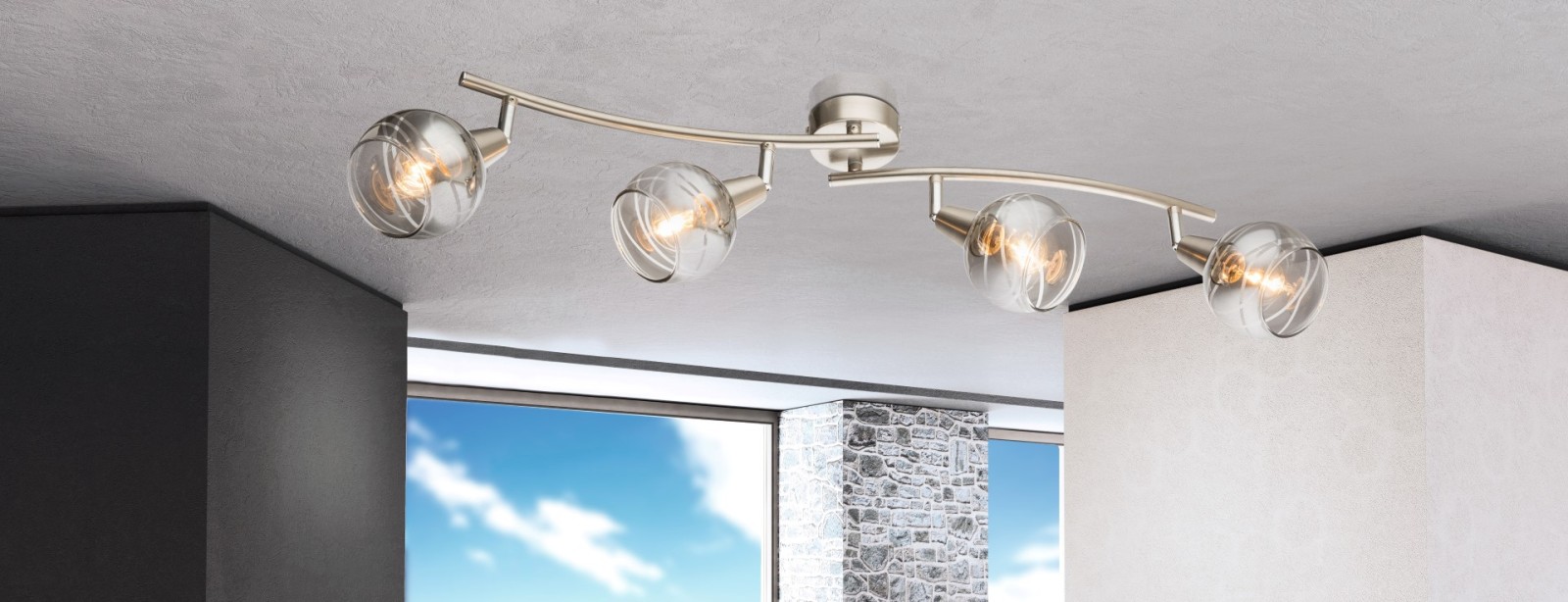 LED-Strahler - Nickel matt - schwenkbare Spots