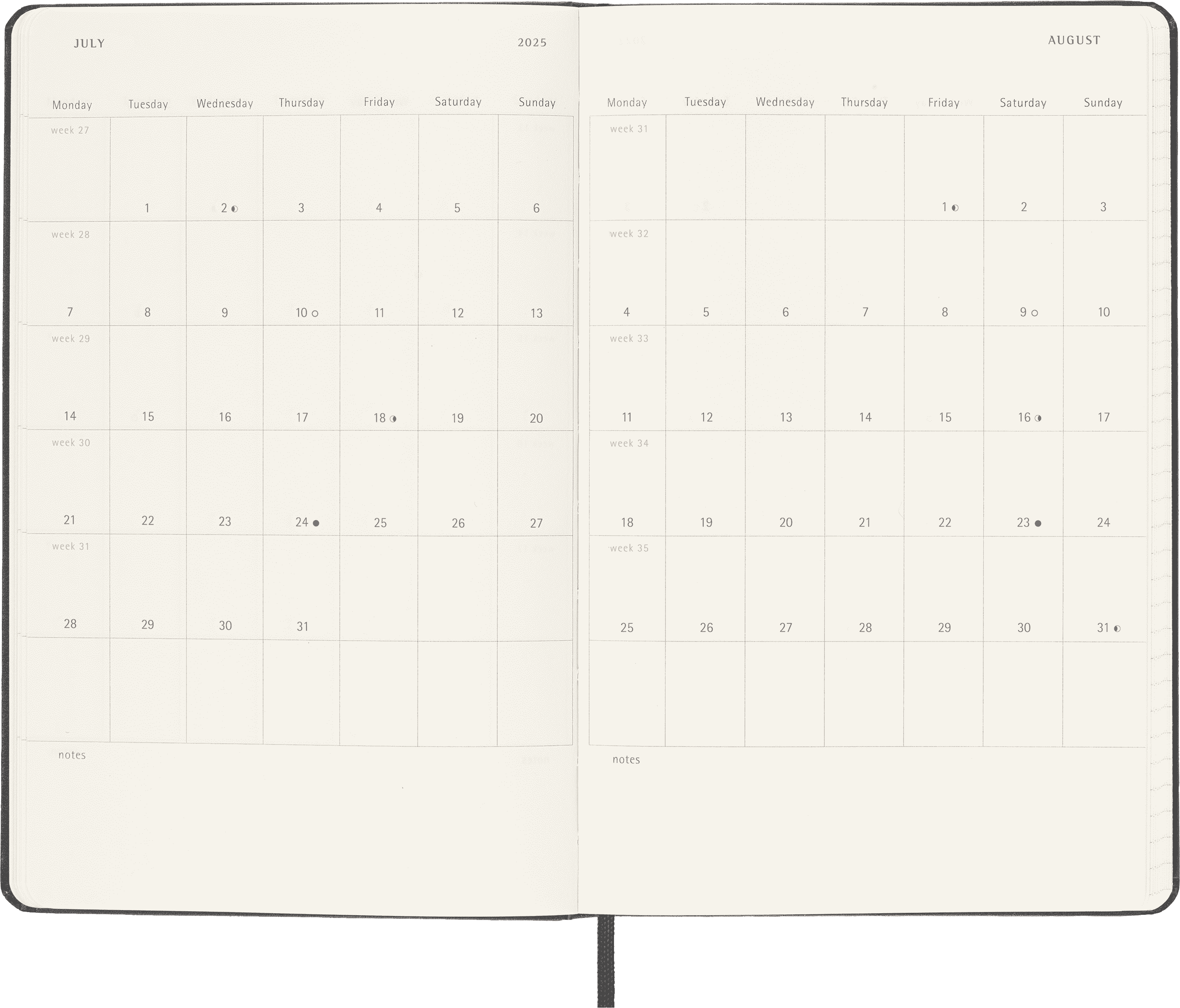 Classic Planner 2025 Large Weekly vertical, hard cover, 12 months