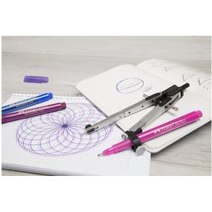 FABER-CASTELL Compas à réglage rapide, argent / noir