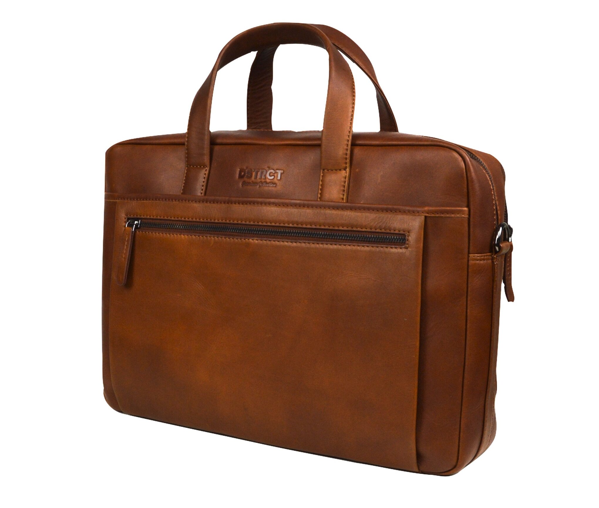 DSTRCT Premium Collection Laptopbag 17 inch Cognac