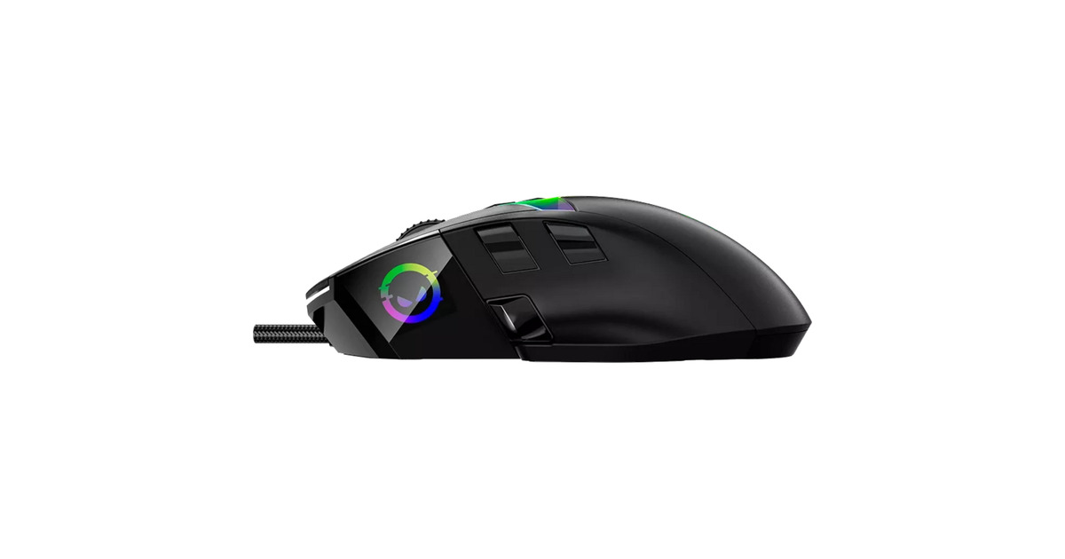 LORGARMSP80 gaming muis  (Zwart, 100 - 26000 dpi, RGB, RGB display)