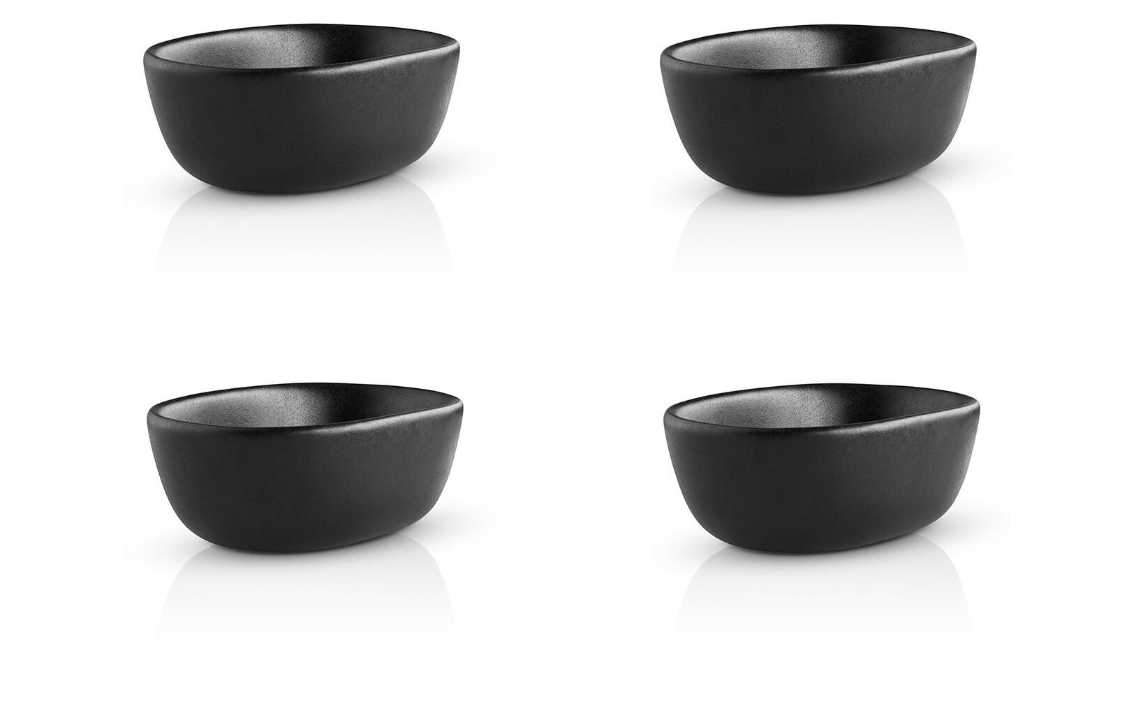 Snackschale Nordic Kitchen 10 x 7 x 4 cm, 4 Stück, SchwarzSchälchen Set
