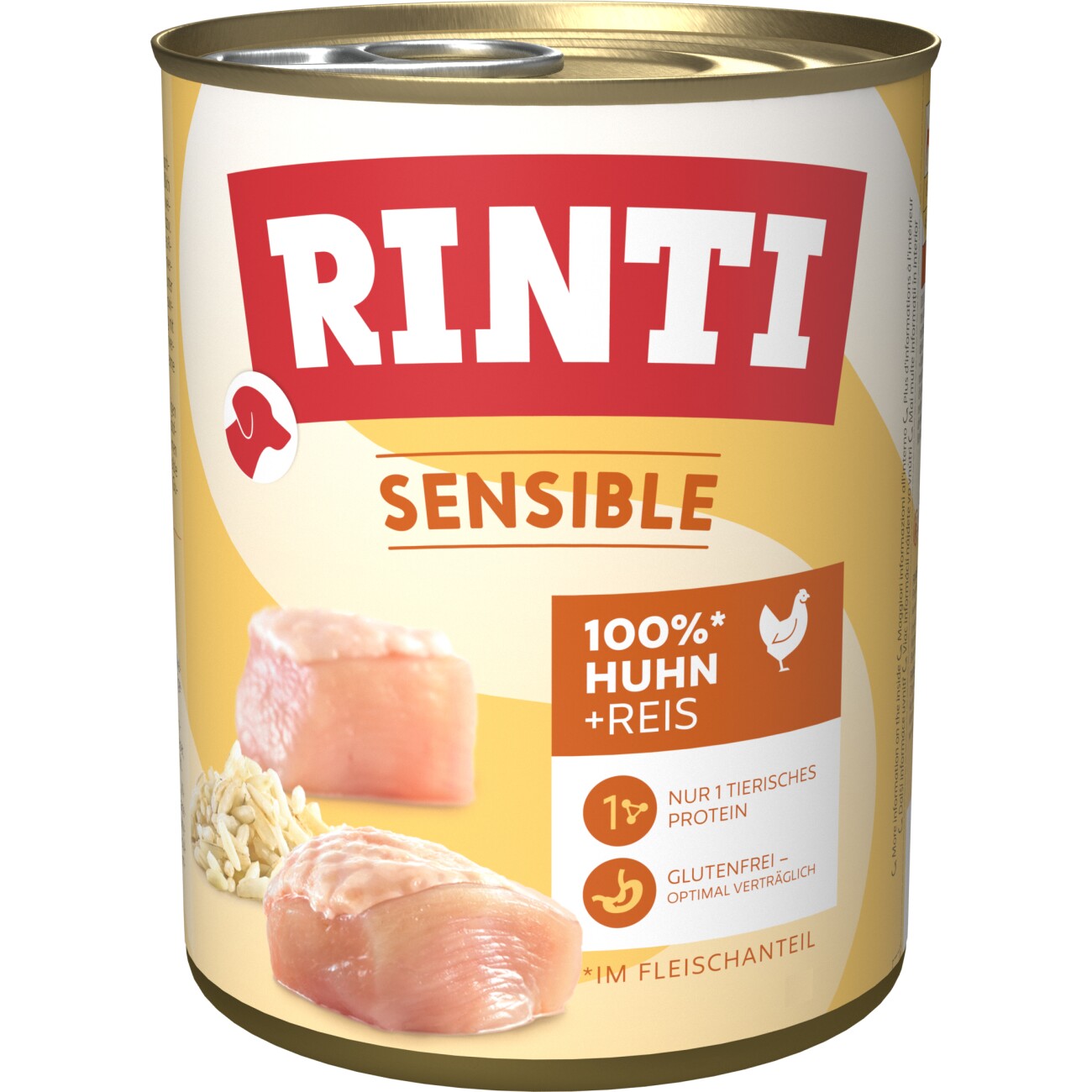 RINTI Sensible Nassfutter Hund, Adult, Dose, Huhn und Reis 6x800 g