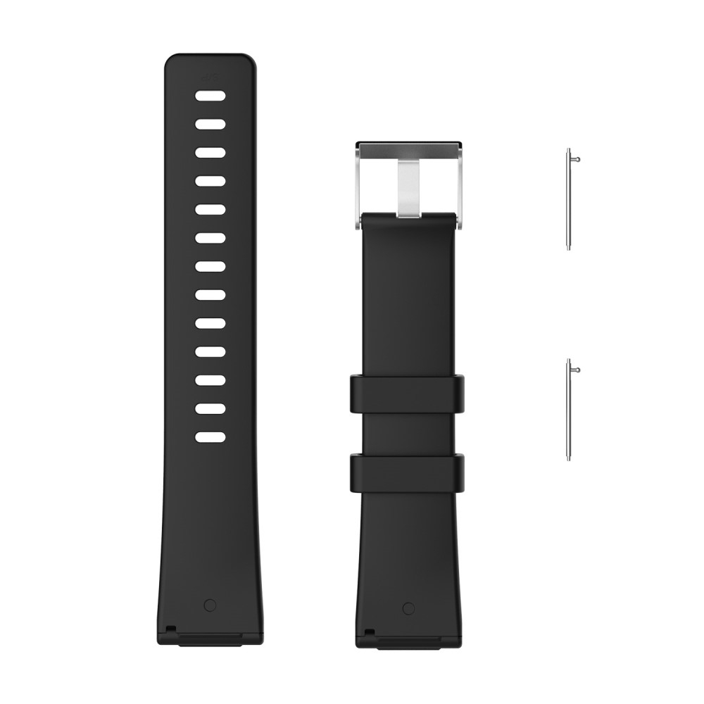 Fitbit Versa / Versa 2 / Versa Lite Sport Armband aus Silikon (Grösse L) - Schwarz