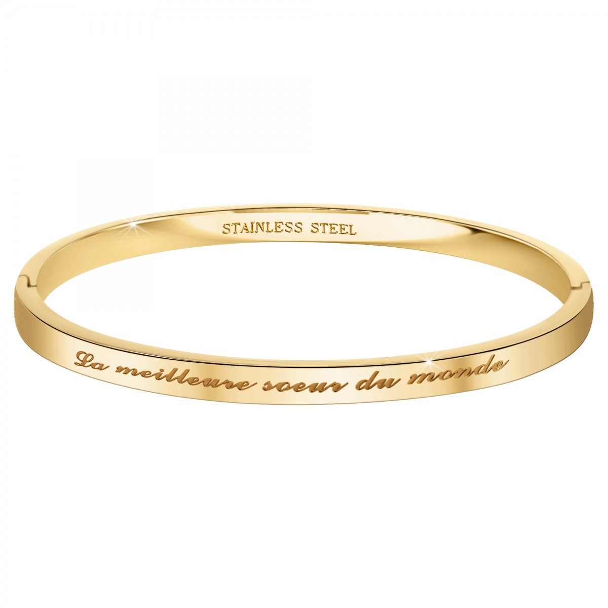 La meilleure soeur du monde - Bracelet SC Crystal en Acier Finement doré