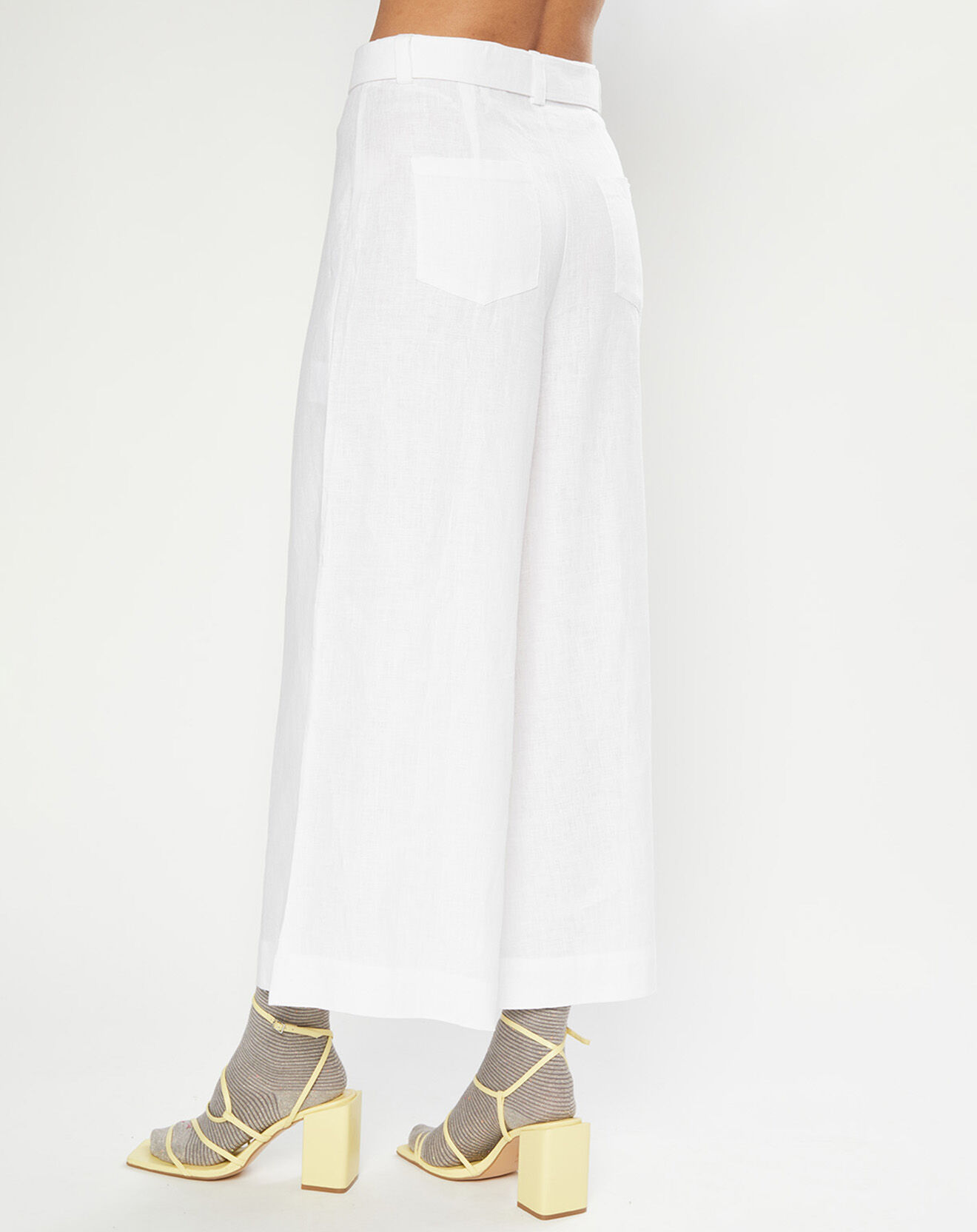 Faithfull the Brand Pantalon 100% Lin Lissandra Wide blanc