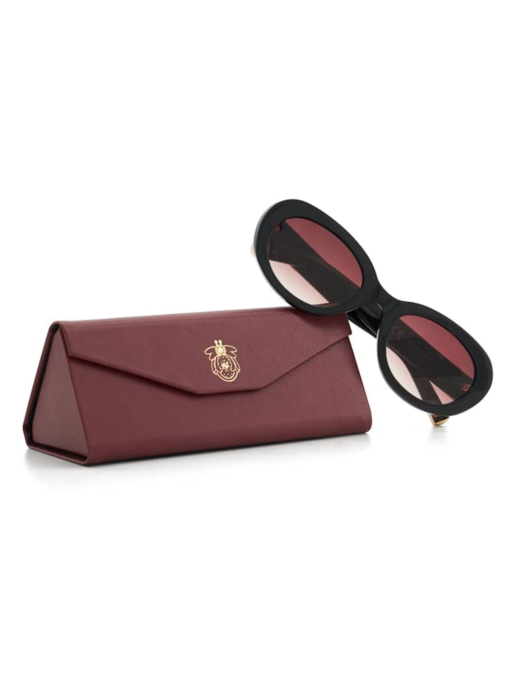 Zwart - Dune London Glee Fashion Oval Sunglasses