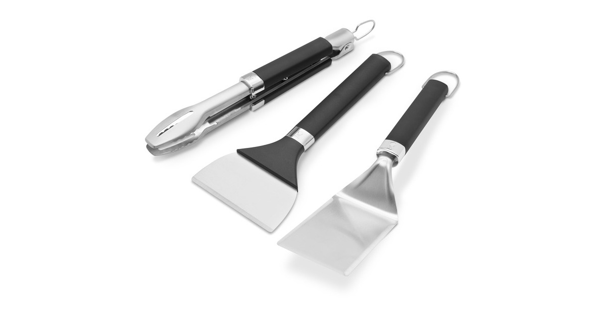 WeberDraagbare gereedschapsset voor de Plancha spatel  (Roestvrij staal/zwart)