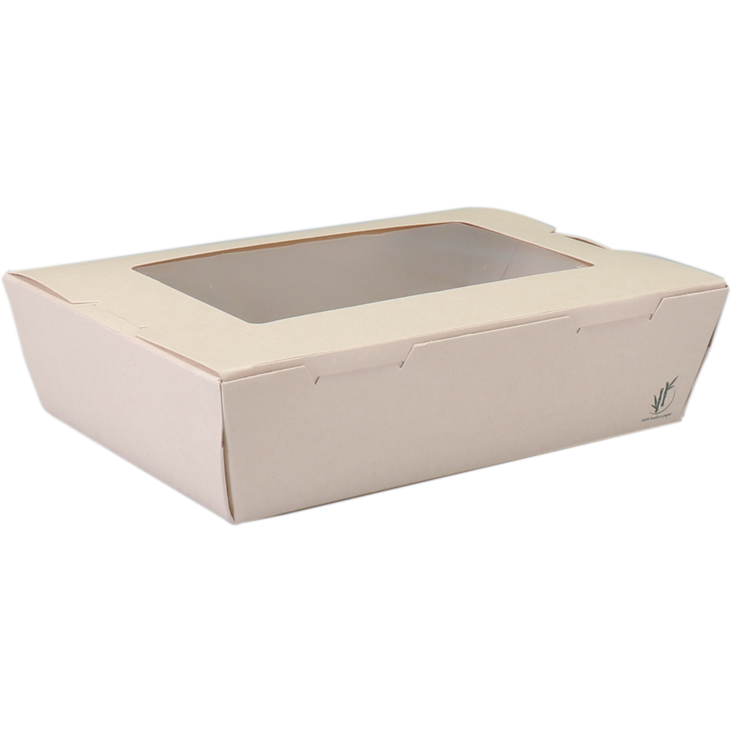Depa Bak, Karton + PP, met venster, maaltijdbox, 180x120x50mm, crème