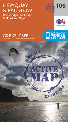 Newquay and Padstow - OS Explorer Active Map 106 (Sheet map, folded)