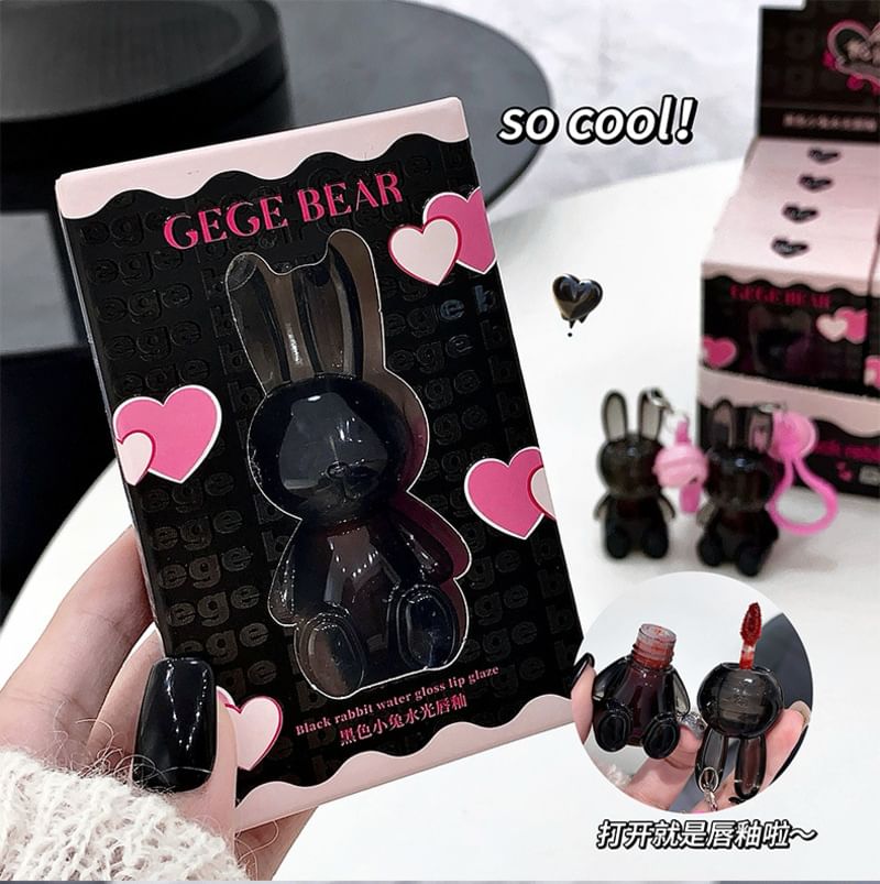 Gege Bear - Black Rabbit Water Gloss Lip Glaze - 1-3