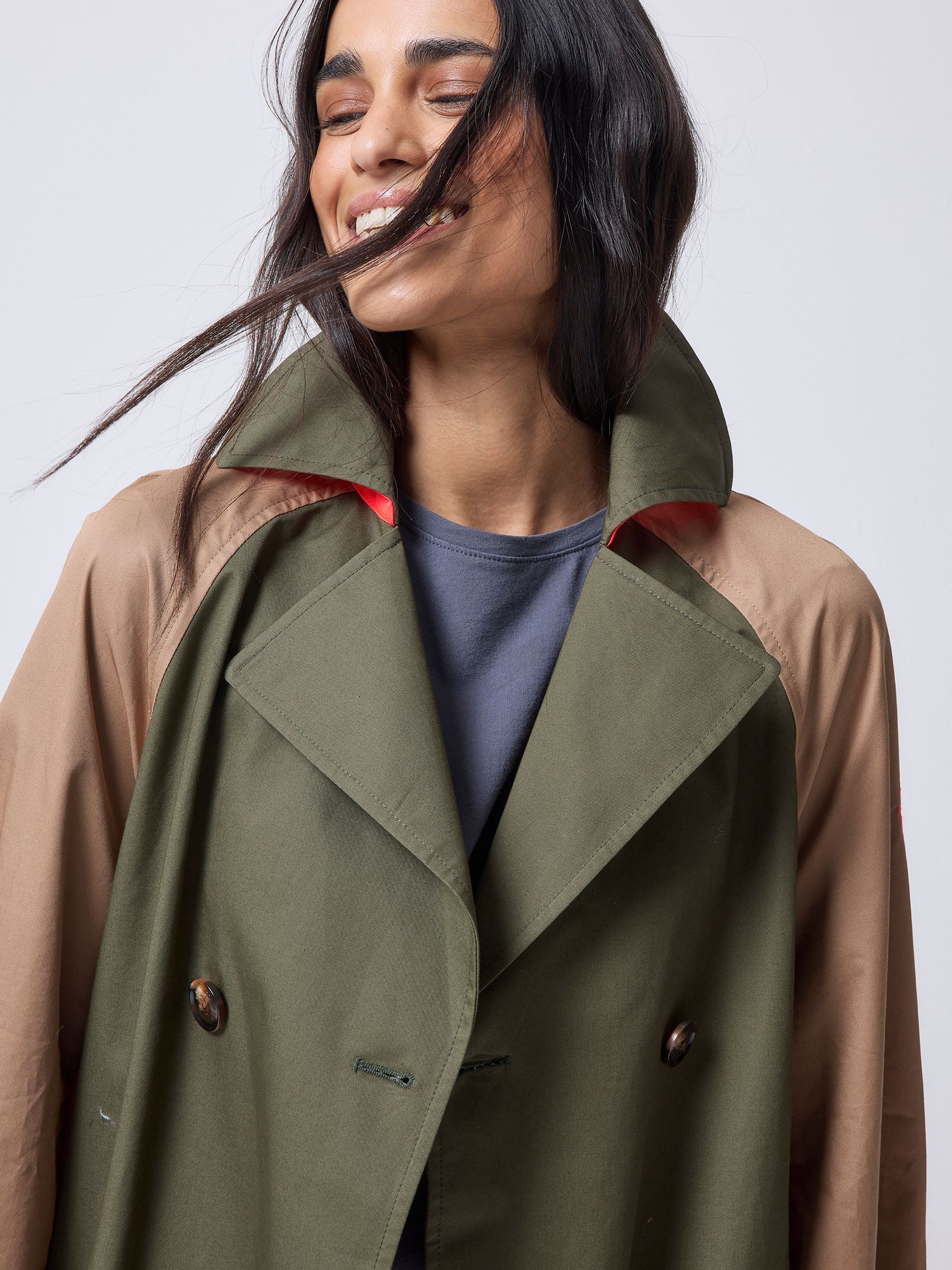 SCAMP & DUDE Colour Block Trench Coat
