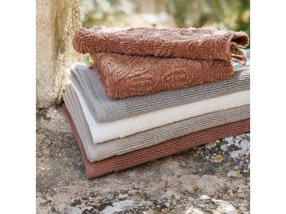 Tapis de bain 1350 g/m² 50x70 cm BAMAKO coton vert Laurier