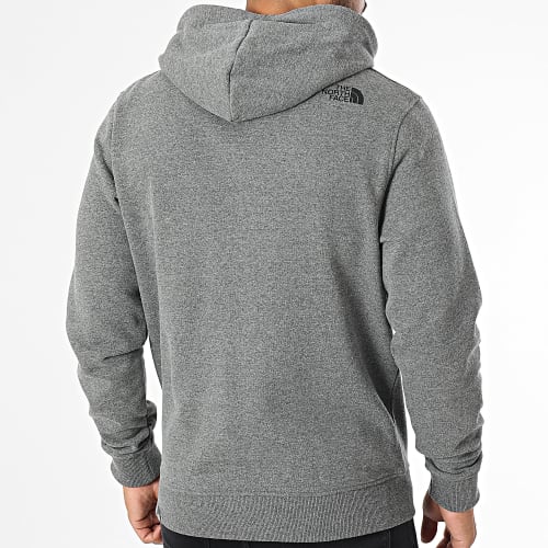 Sweat Capuche Zippé Open Gate Gris Chiné