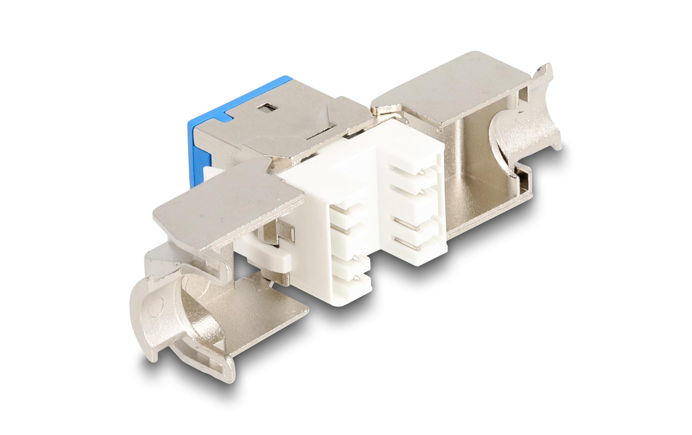 Keystone-Modul RJ45 zu LSA, Cat.6A Farbig, 8 StückDelock Keystone Modul RJ45 Buchse zu LSA Cat.6A werkzeugfrei farbig Set 8 Stück