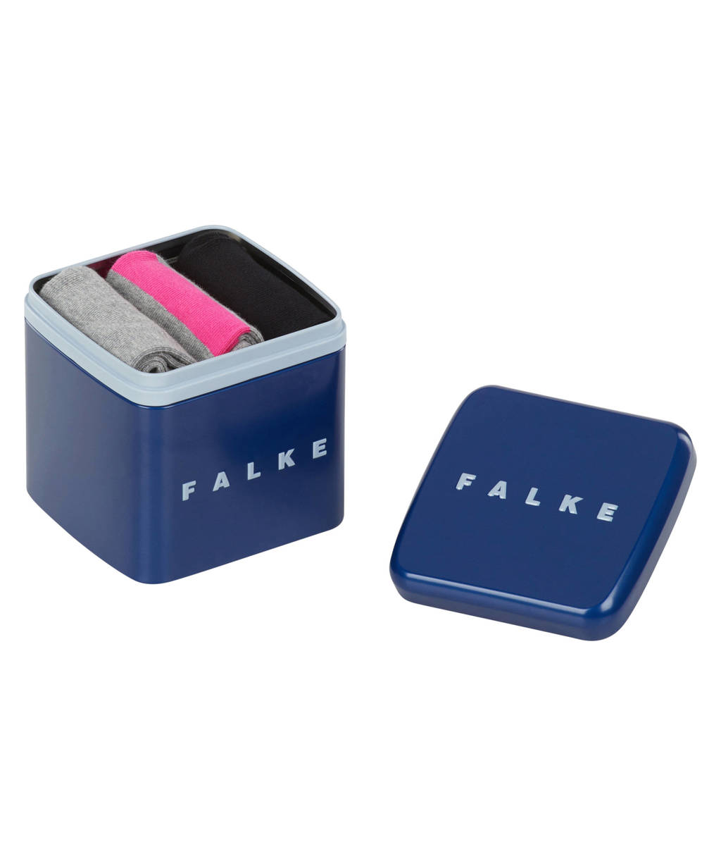 FALKE sokken - 3 paar grijs melange/roze