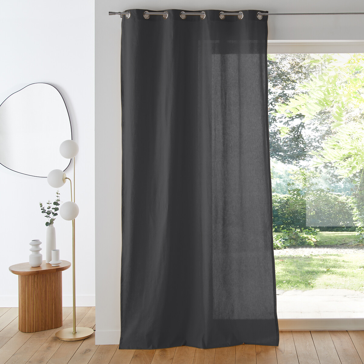 LA REDOUTE INTERIEURS<br>Cortina de algodão com ilhós Cenário