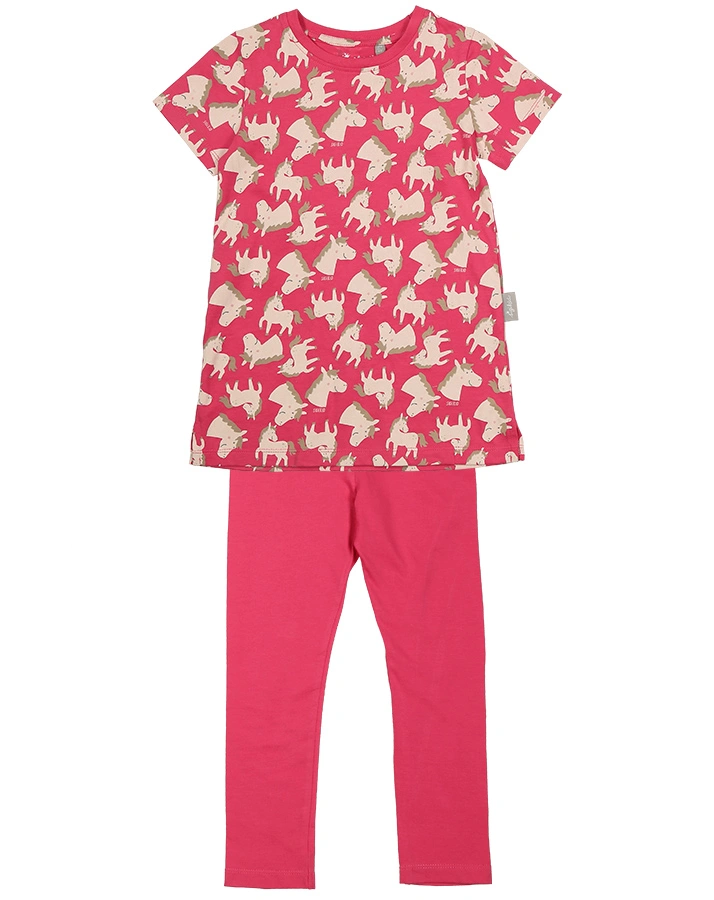Schlafanzug PFERD lang in pink