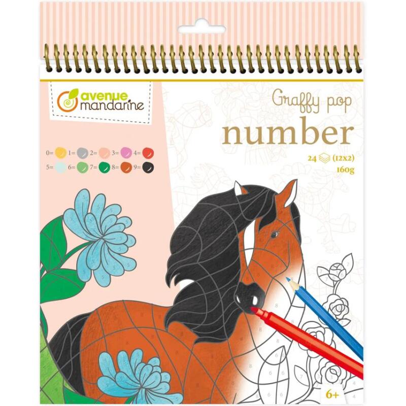 Graffy Pop Number, Chevaux - Rose saumon