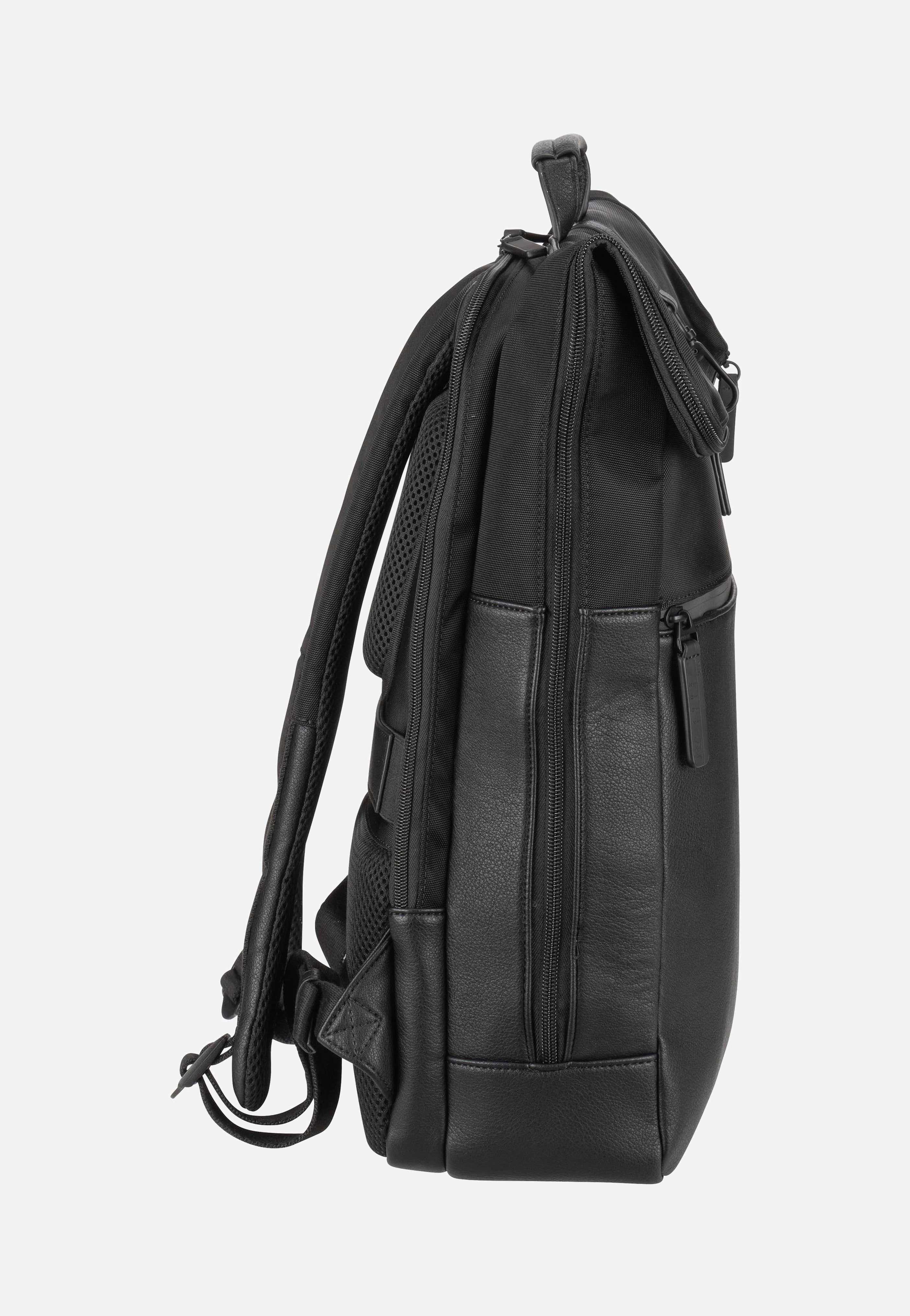 Riga Courier Black - Rolltop Rucksack