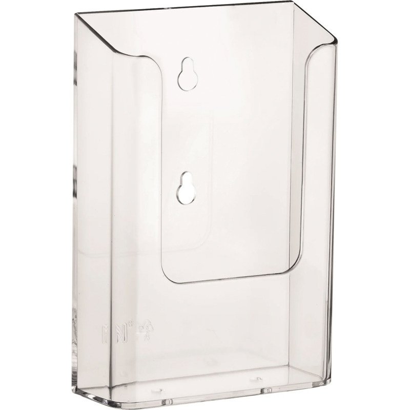 Porte-brochures mural 1 case pour format 1/3 de A4, transparent