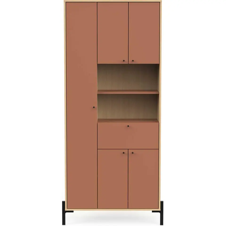 Badkamerkast Elisa - 32,90x83,60x20,50 cm - Kameelbruin/spaanplaat