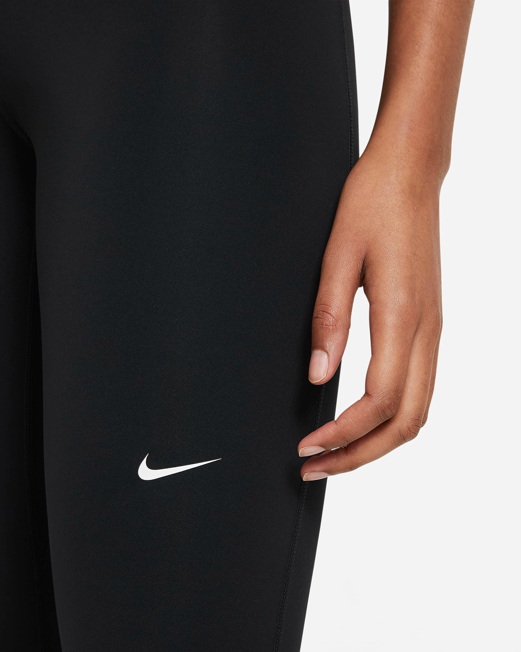 Pro Mid-Rise Mesh-Panelled Tights Dame  010/Black/White