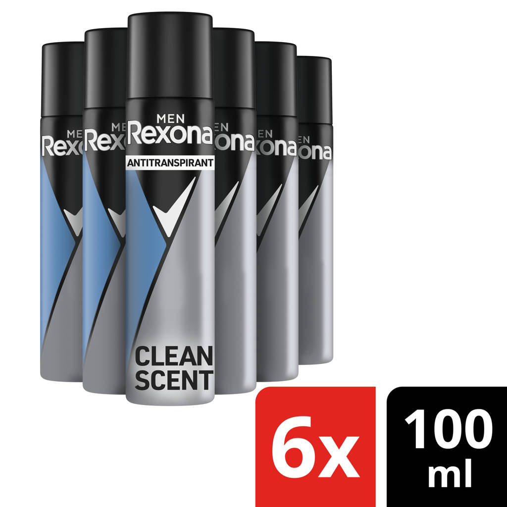 Clean Scent anti-transpirant spray - 6 x 100 ml