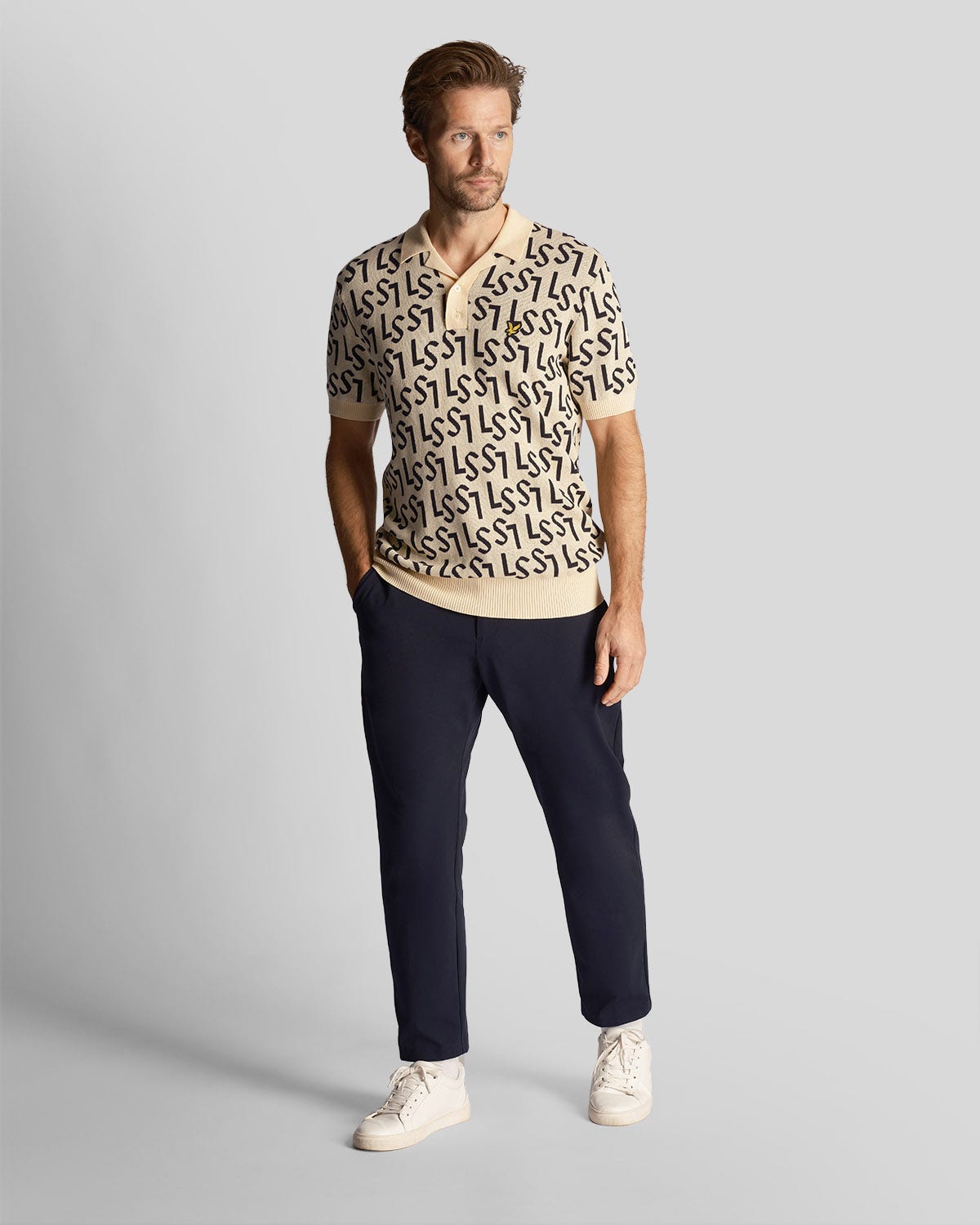 Lyle & Scott  Golf Monogram Knitted Polo